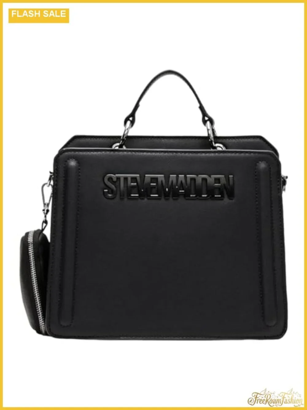 Steve Madden Bevelyn Convertible Crossbody Satchel Bag with Removable Strap